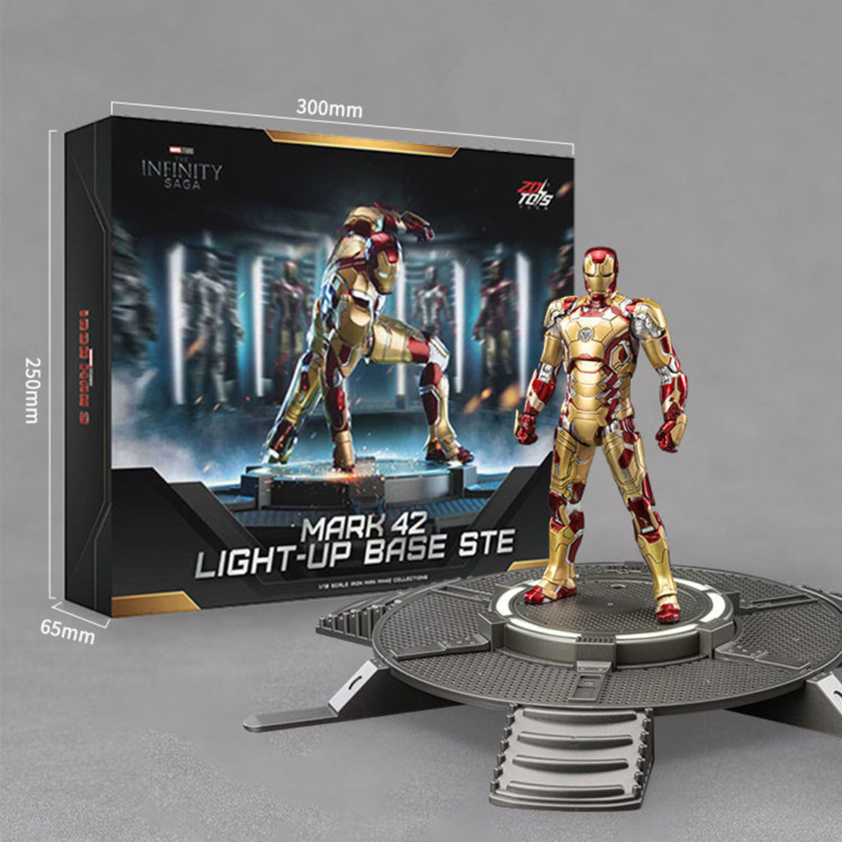 ZDTOYS アイアンマン・マーク42 大型ディスプレイベースセット 1/10