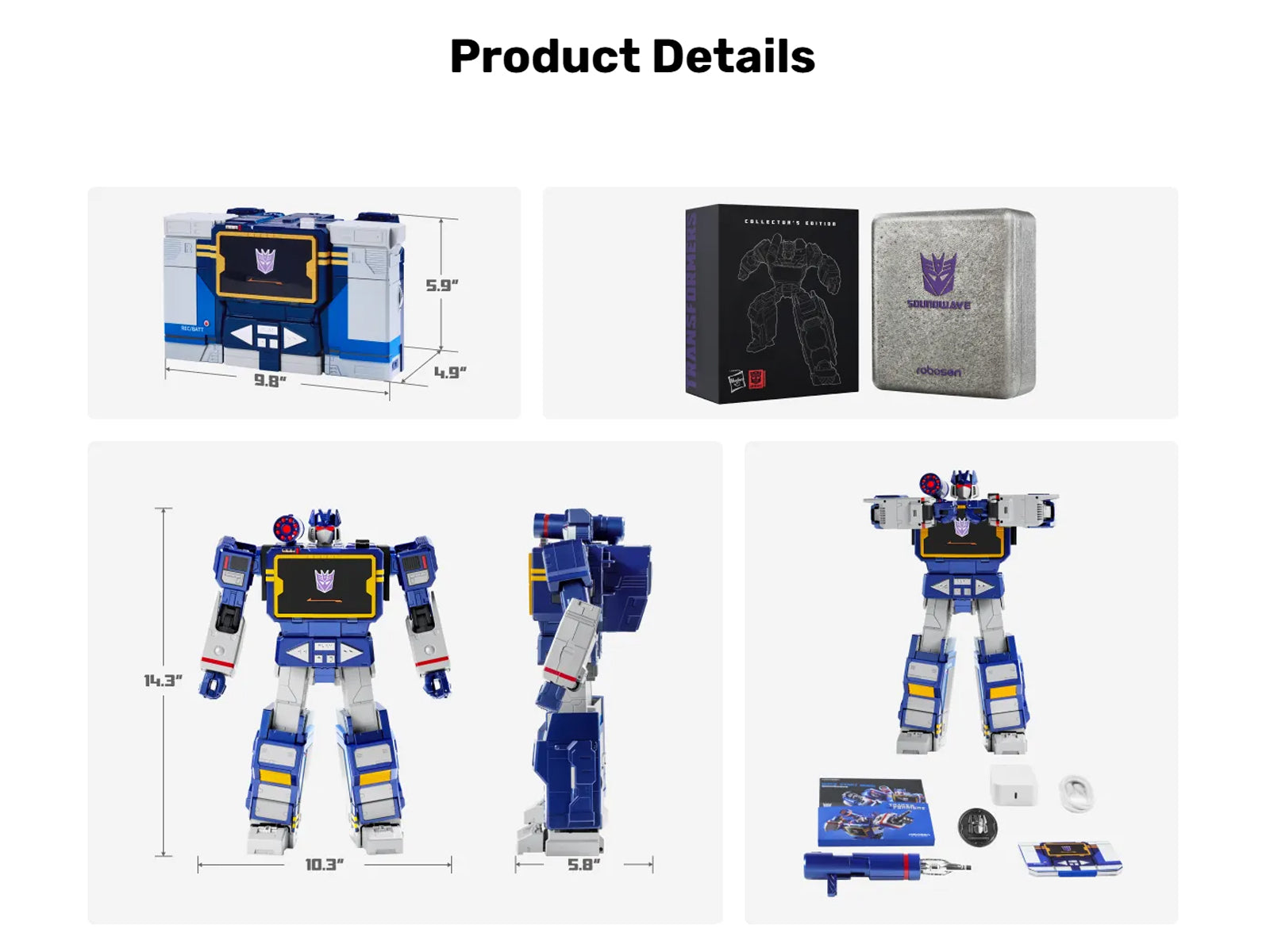 Robosen フラッグシップシリーズ トランスフォーマー G1 サウンドウェーブ SBG1 英語版