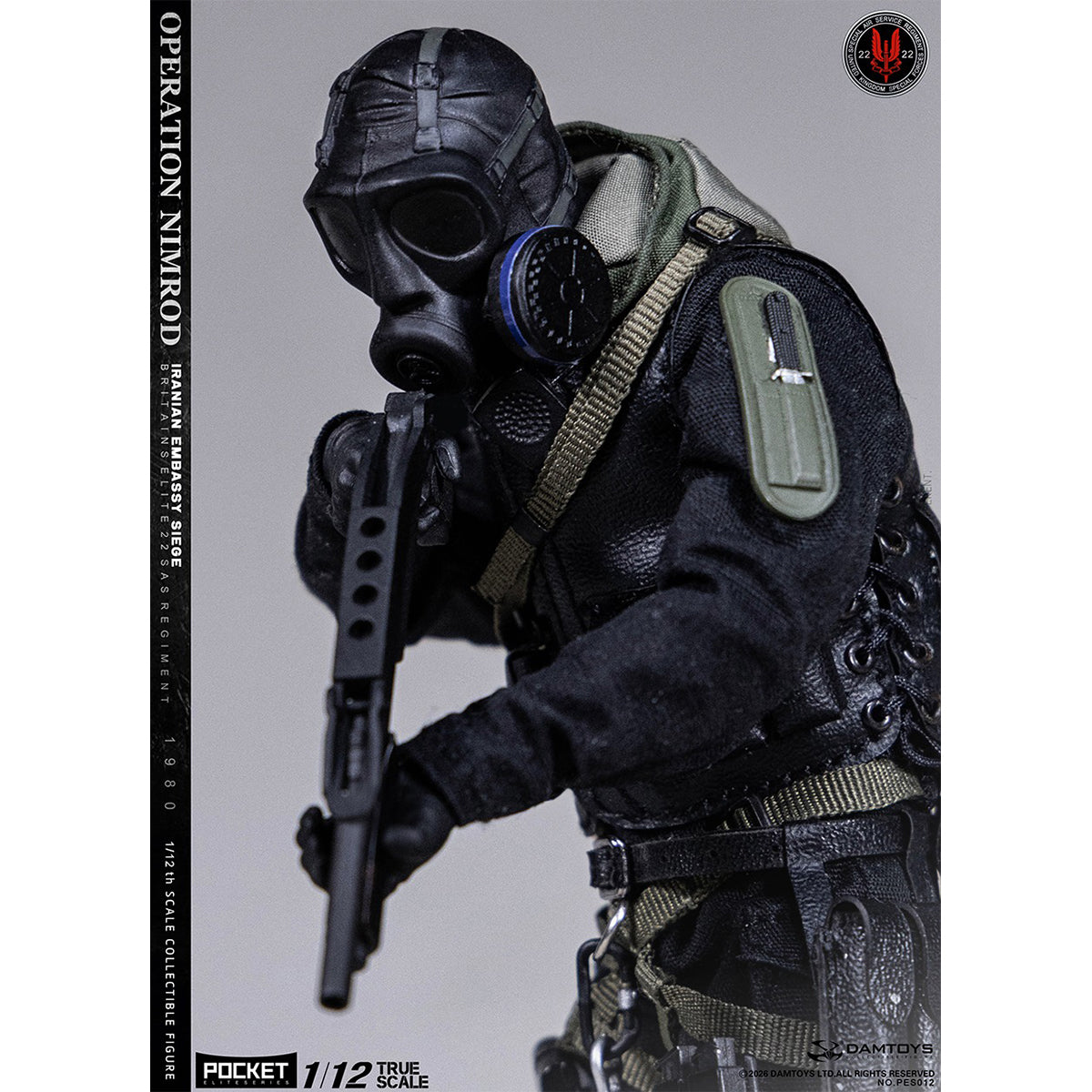 HiPlay DAMTOYS 1/12 イギリス特殊空挺部隊 SAS CRW オペレーション・ニムロド 通常版 NO.PES012 可動フィギュア 塗装済み 完成品 アクションフィギュア