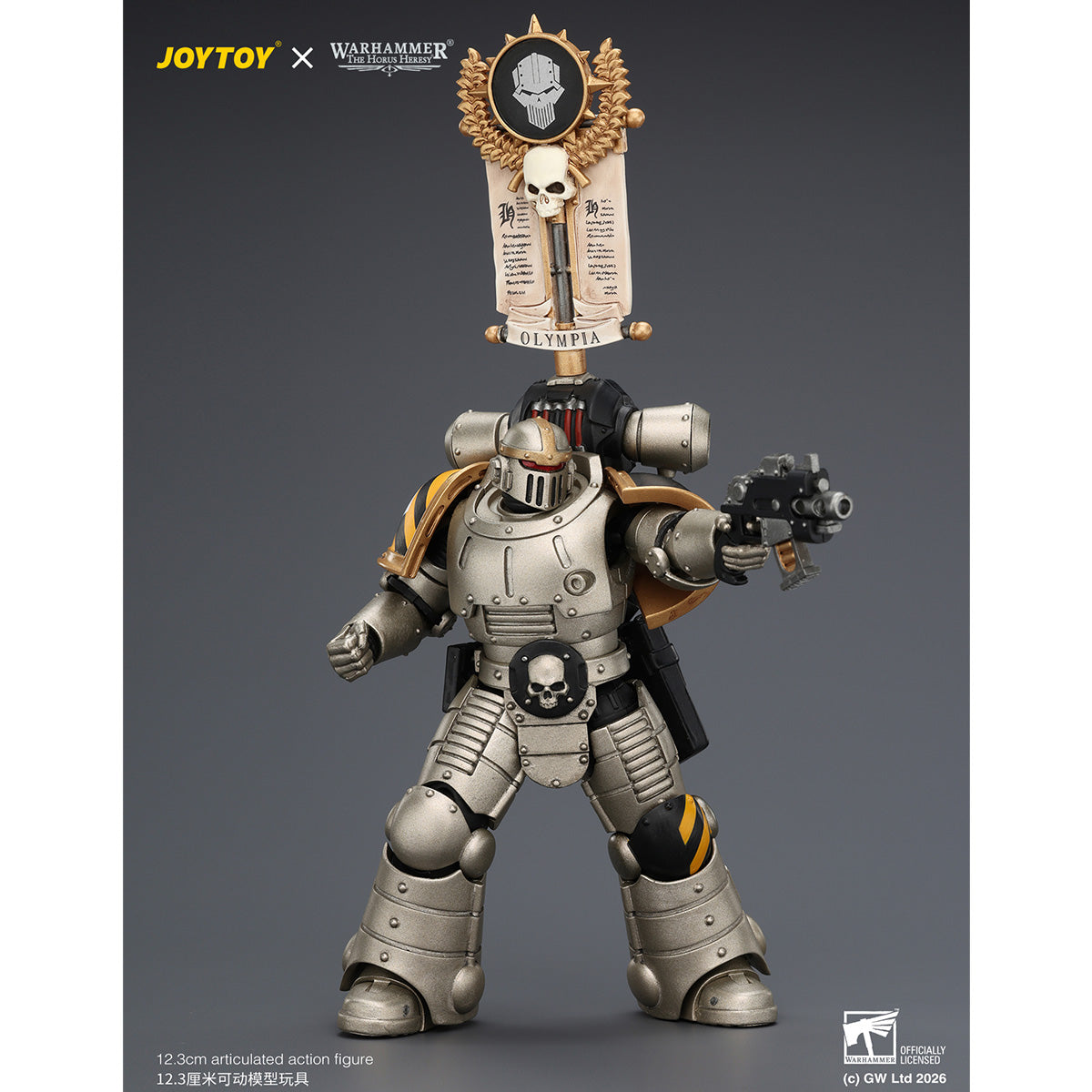 HiPlay JOYTOY 1/18 アイアン・ウォリアー MkII レジオネア 1（ヴェキシルラ、ボルター＆ボルトピストル装備） JT04452 可動フィギュア 塗装済み 完成品