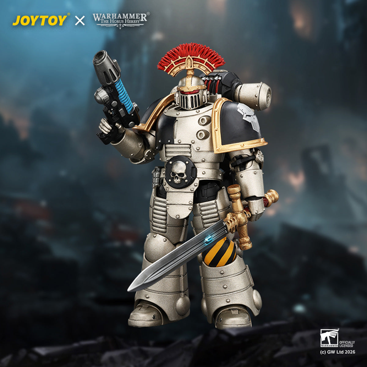 HiPlay JOYTOY 1/18 アイアン・ウォリアー MkII タクティカル・サージェント（パワーソード、ボルトピストル＆プラズマピストル装備） JT04445 可動フィギュア 塗装済み 完成品