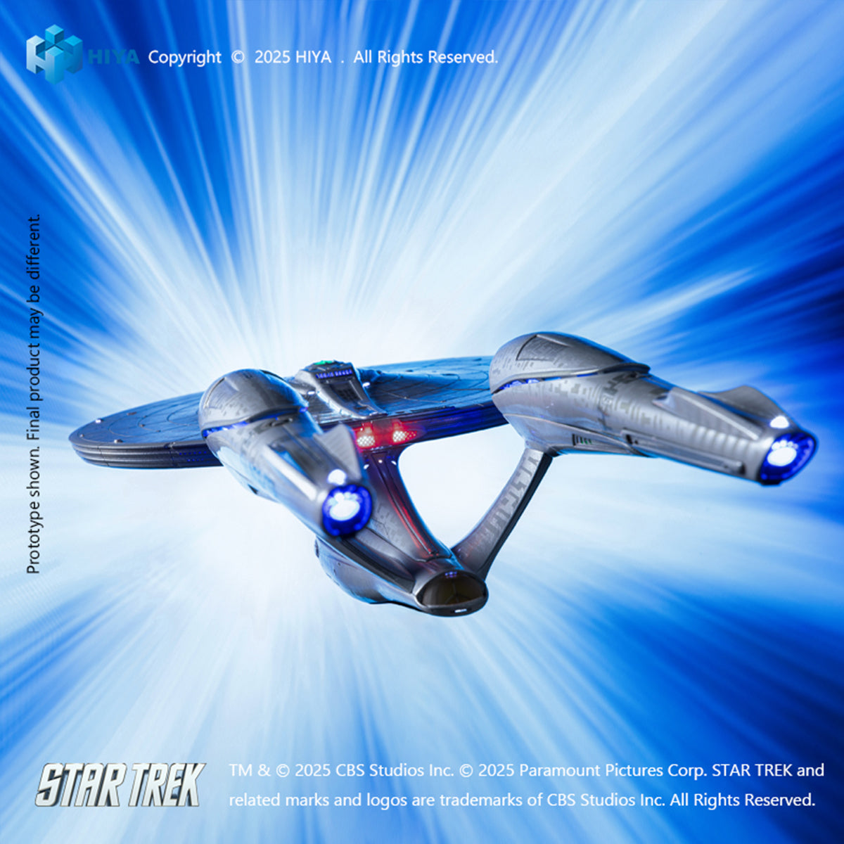 HIYA REPLICAartシリーズ スター・トレック2009 U.S.S.エンタープライズ NCC-1701 発光仕様完成品モデル 塗装済み完成品フィギュア