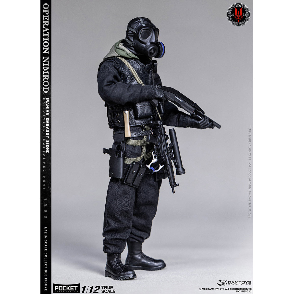 HiPlay DAMTOYS 1/12 イギリス特殊空挺部隊 SAS CRW オペレーション・ニムロド 通常版 NO.PES012 可動フィギュア 塗装済み 完成品 アクションフィギュア