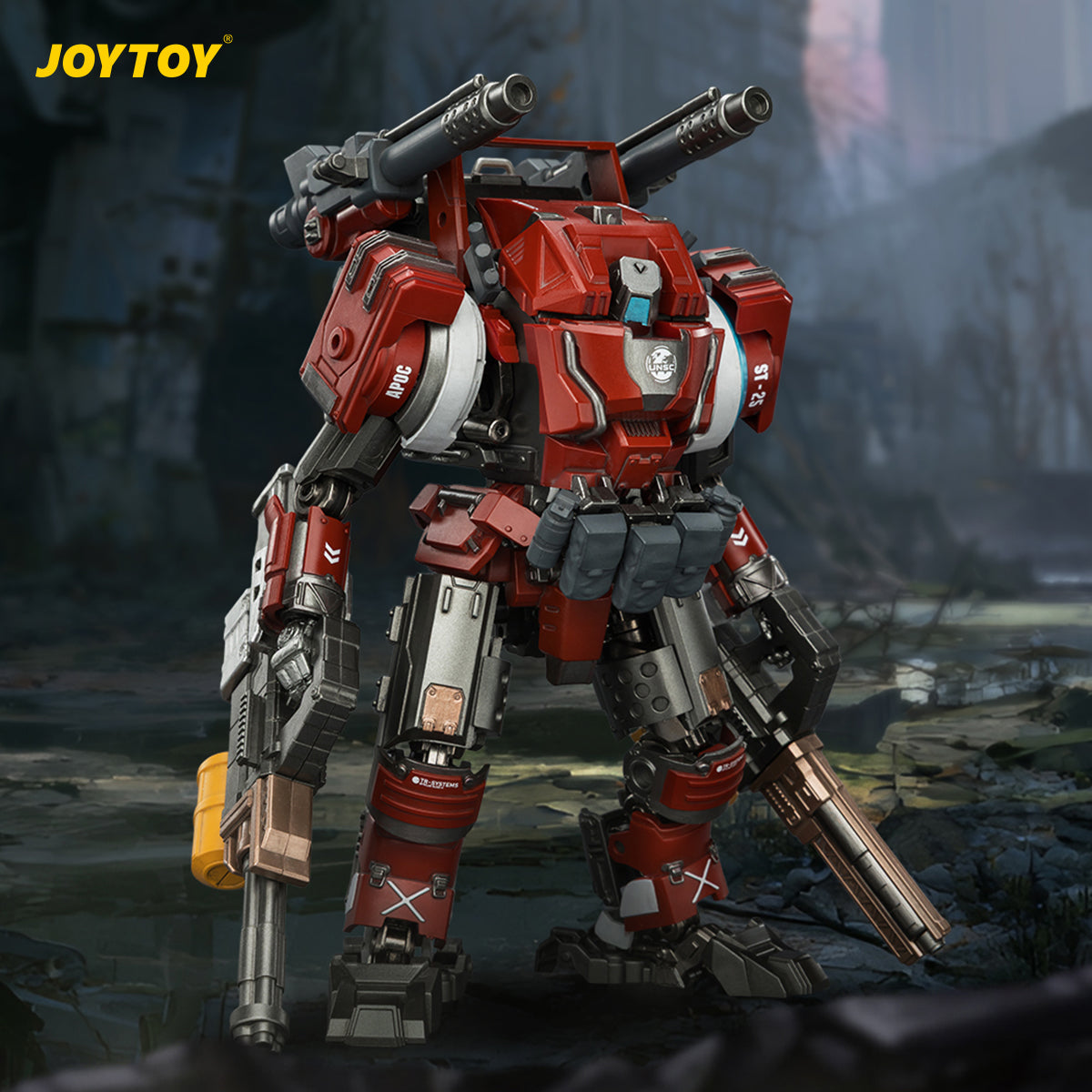 HiPlay JOYTOY 1/25 天啓シリーズ 鉄幕擎天 重火力強襲型メカ ＆ UNSC アサルター エリアス 可動フィギュア 塗装済み 完成品