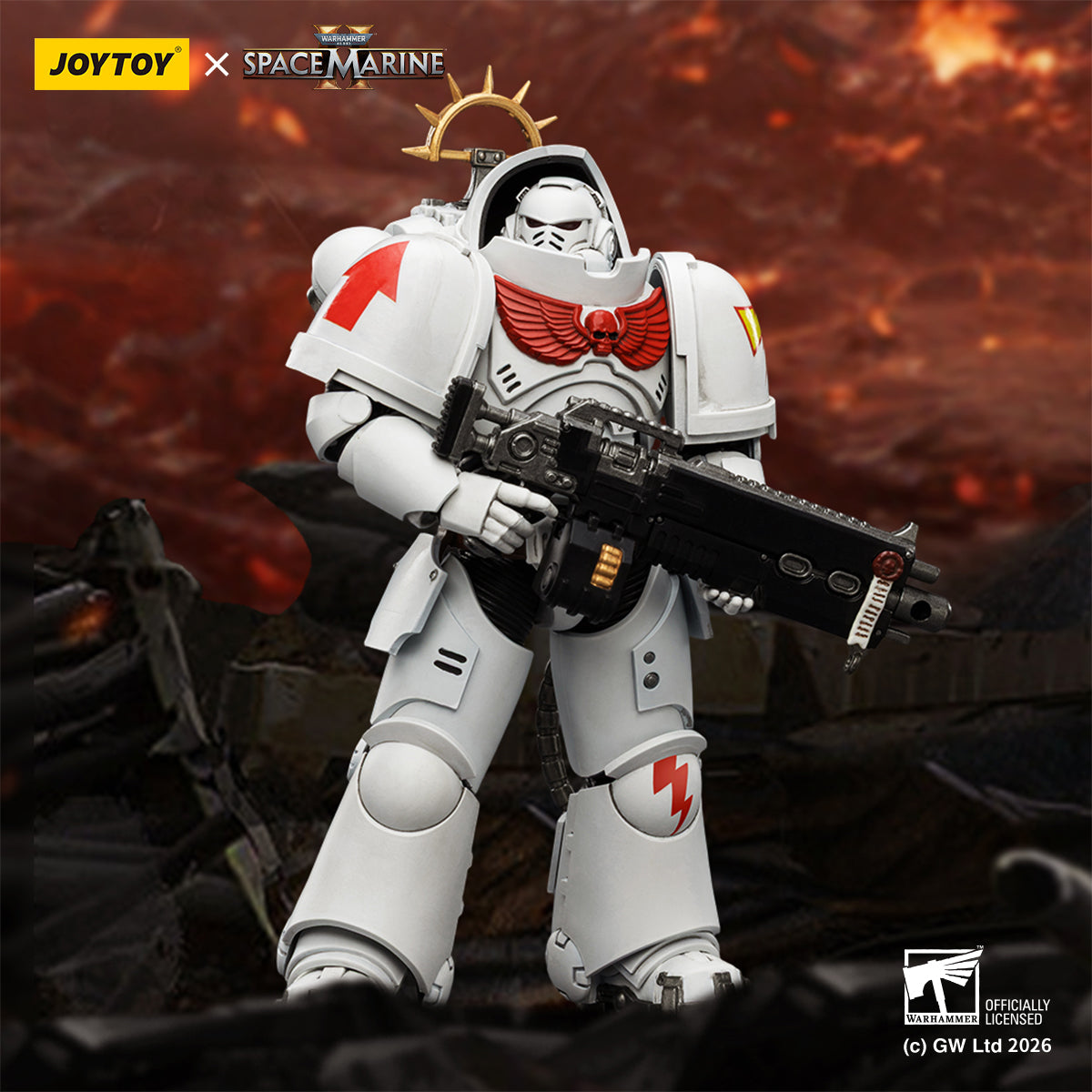HiPlay JOYTOY 1/18 ウォーハンマー40,000（ゲーム版）ヘヴィ・インターセッサー  ヘヴィ・ボルトライフル＆ボルトピストル装備 可動フィギュア 塗装済み 完成品