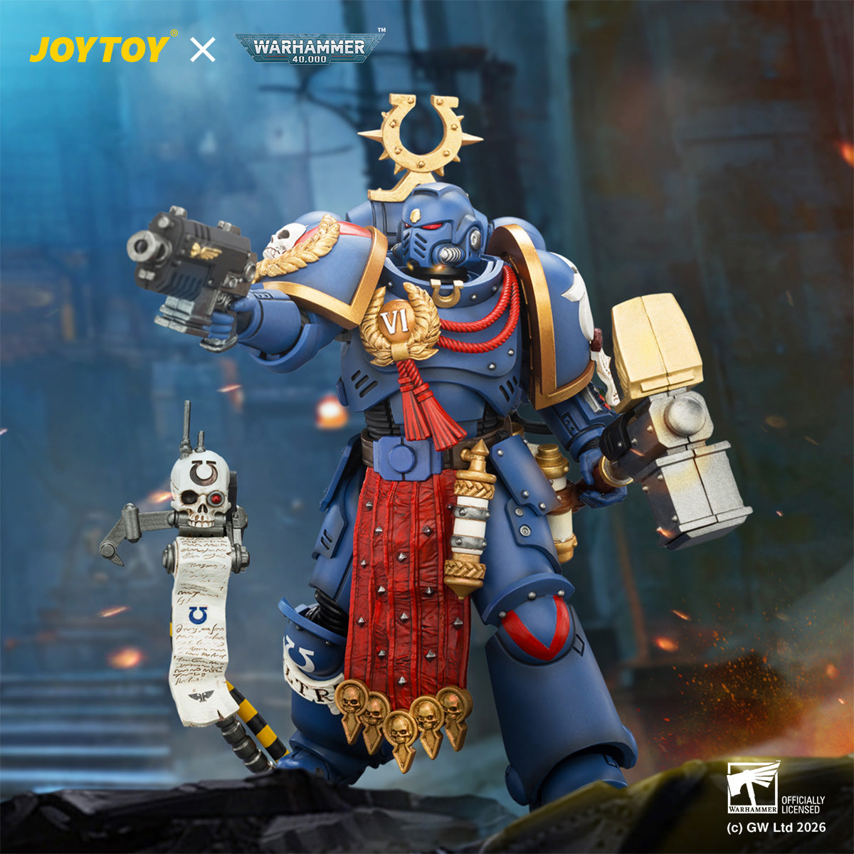 JOYTOY 1/18 ウルトラマリーン フェレン・アレアス（サンダーハンマー＆ボルトピストル装備） JT04889