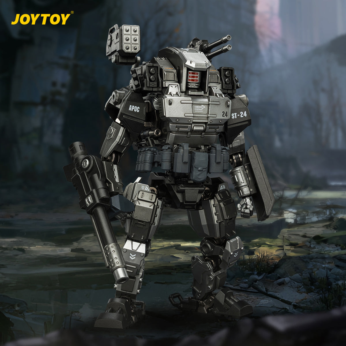 HiPlay JOYTOY 1/25 天啓シリーズ 雷神2号 突撃型メカ ＆ 鋼騎小隊 スカウト ミスト 可動フィギュア 塗装済み 完成品