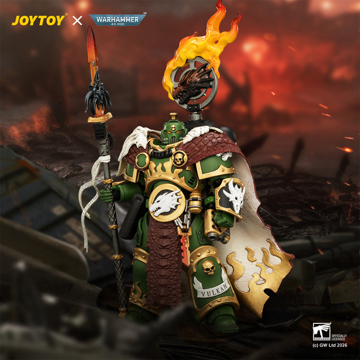 JOYTOY 1/18 サラマンダー ヴァルカン・へスタン（フォージファーザー） ヴァルカンの槍と鍛造のガントレット装備 JT04438 可動フィギュア 塗装済み 完成品