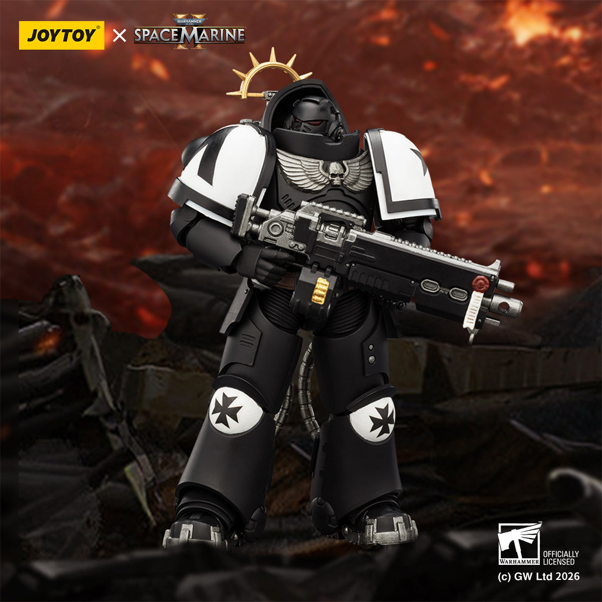 HiPlay JOYTOY 1/18 ウォーハンマー40,000（ゲーム版）ヘヴィ・インターセッサー  ヘヴィ・ボルトライフル＆ボルトピストル装備 可動フィギュア 塗装済み 完成品