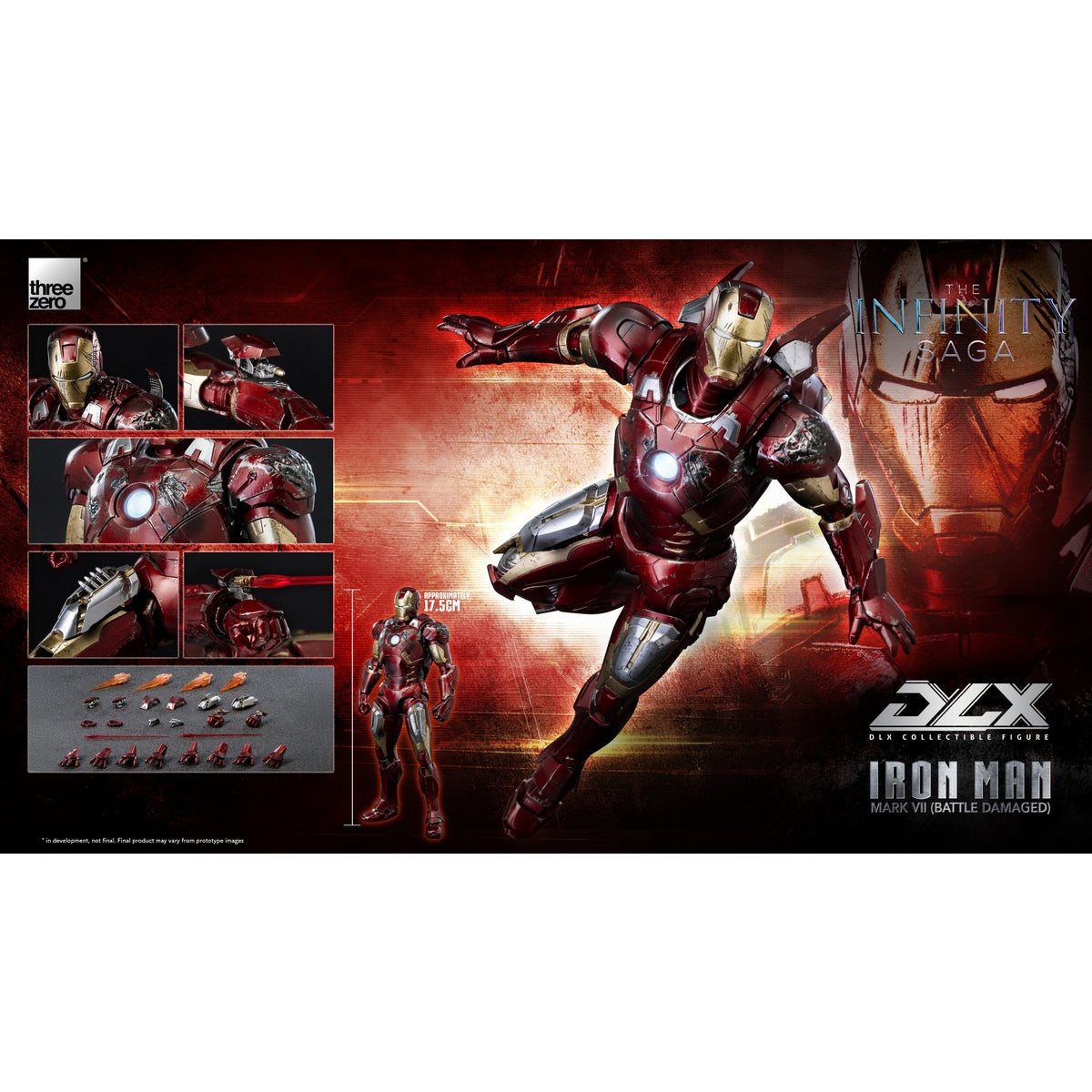 Threezero DLX アイアンマン・マーク7（バトルダメージ版） 3Z09690C0