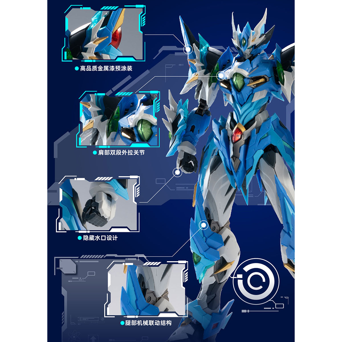 HiPlay 摩動核 MOTOR NUCLEAR 敖丙 ゴウボン MNP-XH03 色分け済みプラモデル 組み立てキット
