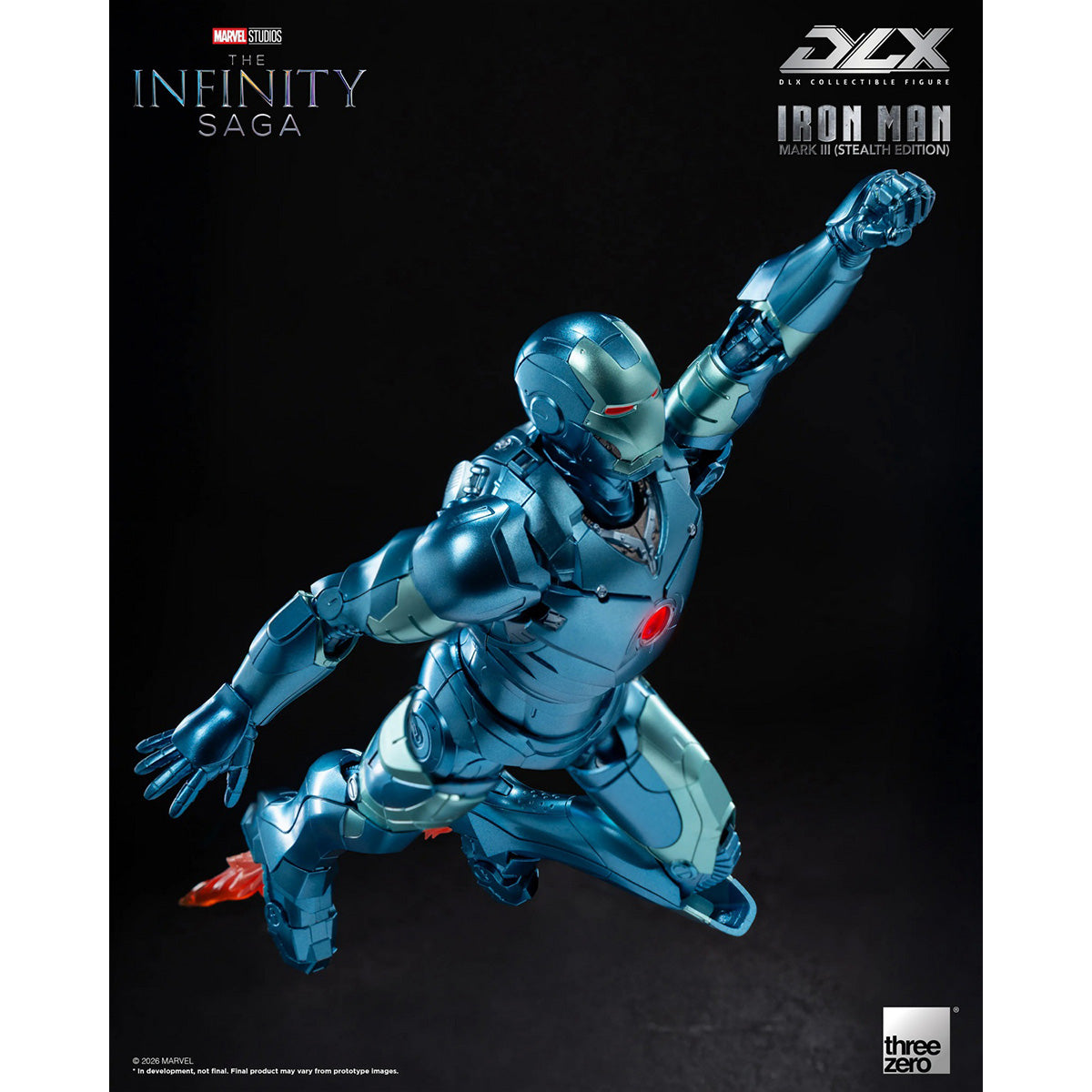 HiPlay Threezero マーベル：インフィニティ・サーガ DLX アイアンマン・マーク3（ステルス・エディション） 1/12 3Z09220C0 可動フィギュア 塗装済み 完成品