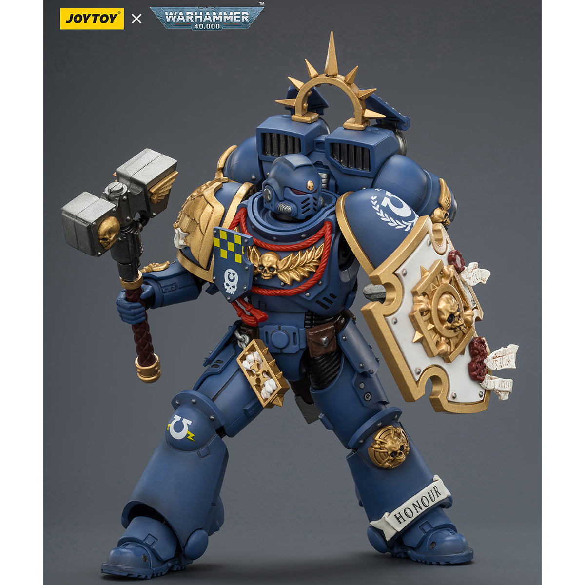 JOYTOY 1/18 ウルトラマリーン キャプテン ジャンプパックとレリックシールド装備 JT04414 可動フィギュア 塗装済み 完成品