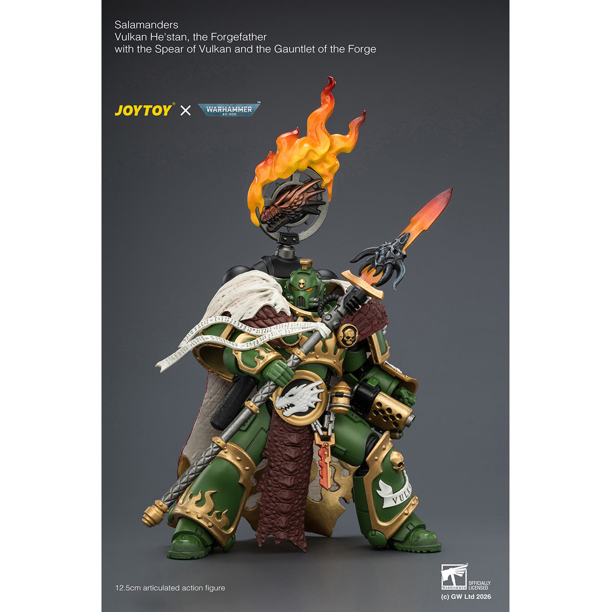 JOYTOY 1/18 サラマンダー ヴァルカン・へスタン（フォージファーザー） ヴァルカンの槍と鍛造のガントレット装備 JT04438 可動フィギュア 塗装済み 完成品